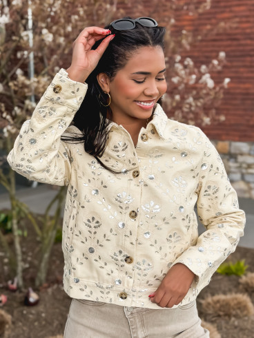 Veste en jeans Myria - Beige