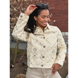 Veste en jeans Myria - Beige