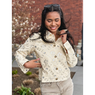 Veste en jeans Myria - Beige