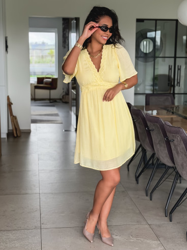 Robe courte Esméa - Jaune