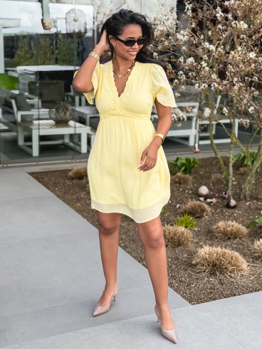 Robe courte Esméa - Jaune