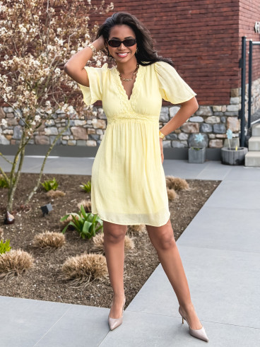 Robe courte Esméa - Jaune
