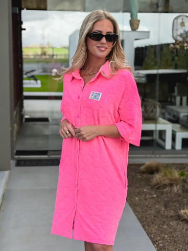 Robe courte Zéliane - Rose fluo