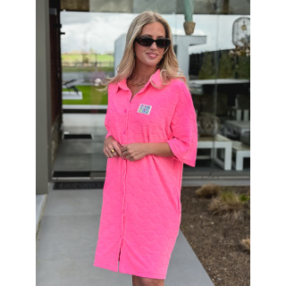 Robe courte Zéliane - Rose fluo