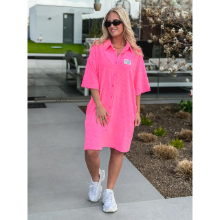 Robe courte Zéliane - Rose fluo