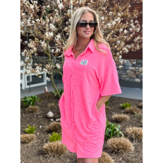 Robe courte Zéliane - Rose fluo