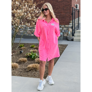 Robe courte Zéliane - Rose fluo