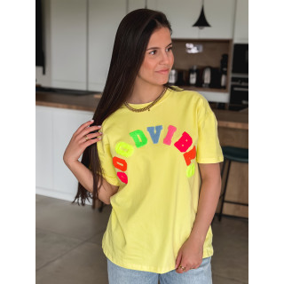 T-shirt "Good vibes" - Jaune