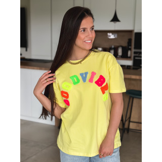 T-shirt "Good vibes" - Jaune