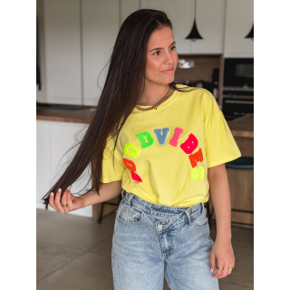 T-shirt "Good vibes" - Jaune