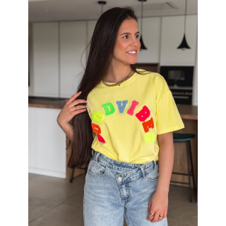 T-shirt "Good vibes" - Jaune