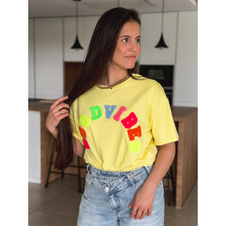 T-shirt "Good vibes" - Jaune