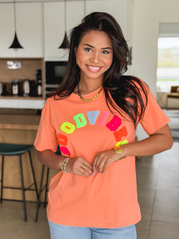 T-shirt "Good vibes" - Orange