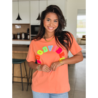 T-shirt "Good vibes" - Orange