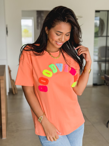 T-shirt "Good vibes" - Orange