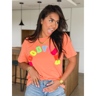 T-shirt "Good vibes" - Orange