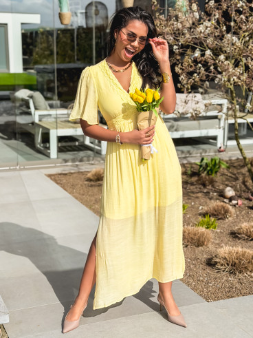 Robe longue Moïse - Jaune