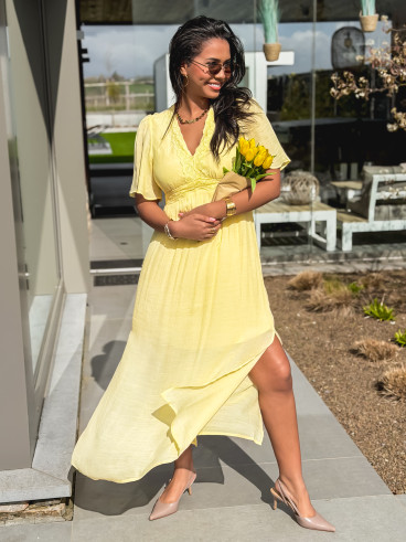 Robe longue Moïse - Jaune