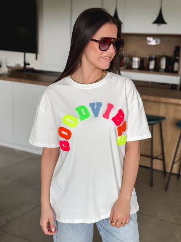 T-shirt "Good vibes" - Blanc