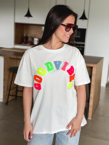 T-shirt "Good vibes" - Blanc