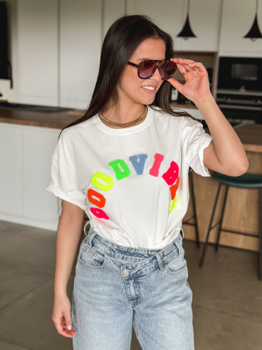 T-shirt "Good vibes" - Blanc