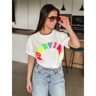 T-shirt "Good vibes" - Blanc