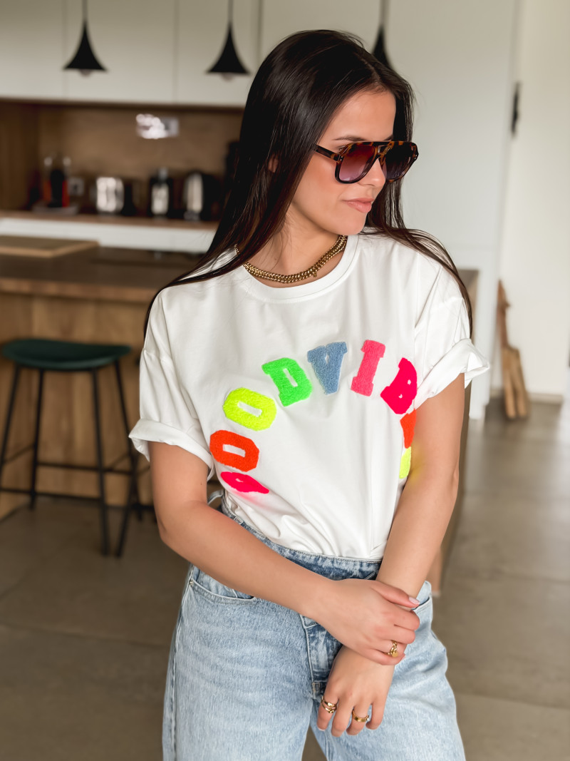 T-shirt "Good vibes" - Blanc