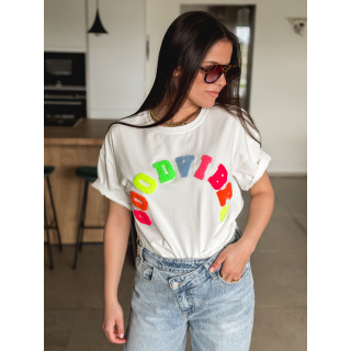 T-shirt "Good vibes" - Blanc