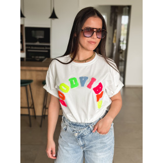 T-shirt "Good vibes" - Blanc