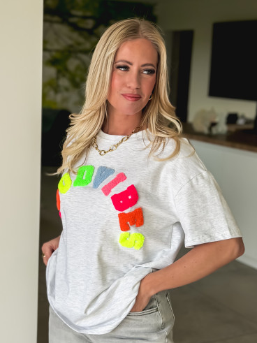 T-shirt "Good vibes" - Gris