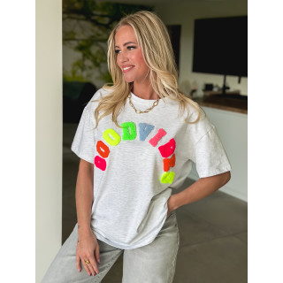 T-shirt "Good vibes" - Gris