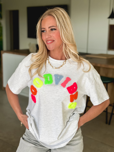 T-shirt "Good vibes" - Gris