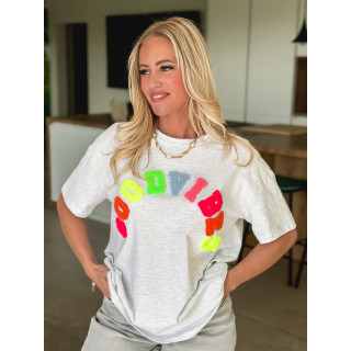 T-shirt "Good vibes" - Gris