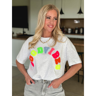 T-shirt "Good vibes" - Gris