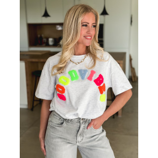 T-shirt "Good vibes" - Gris