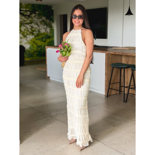 Robe longue Kelly - Crème