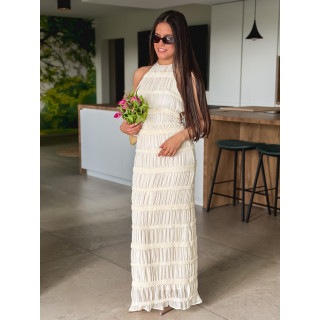 Robe longue Kelly - Crème