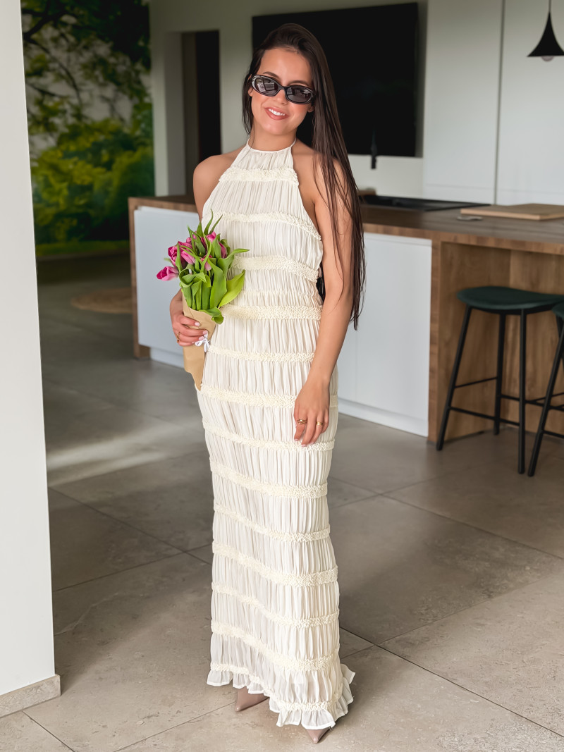 Robe longue Kelly - Crème