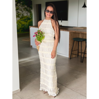 Robe longue Kelly - Crème