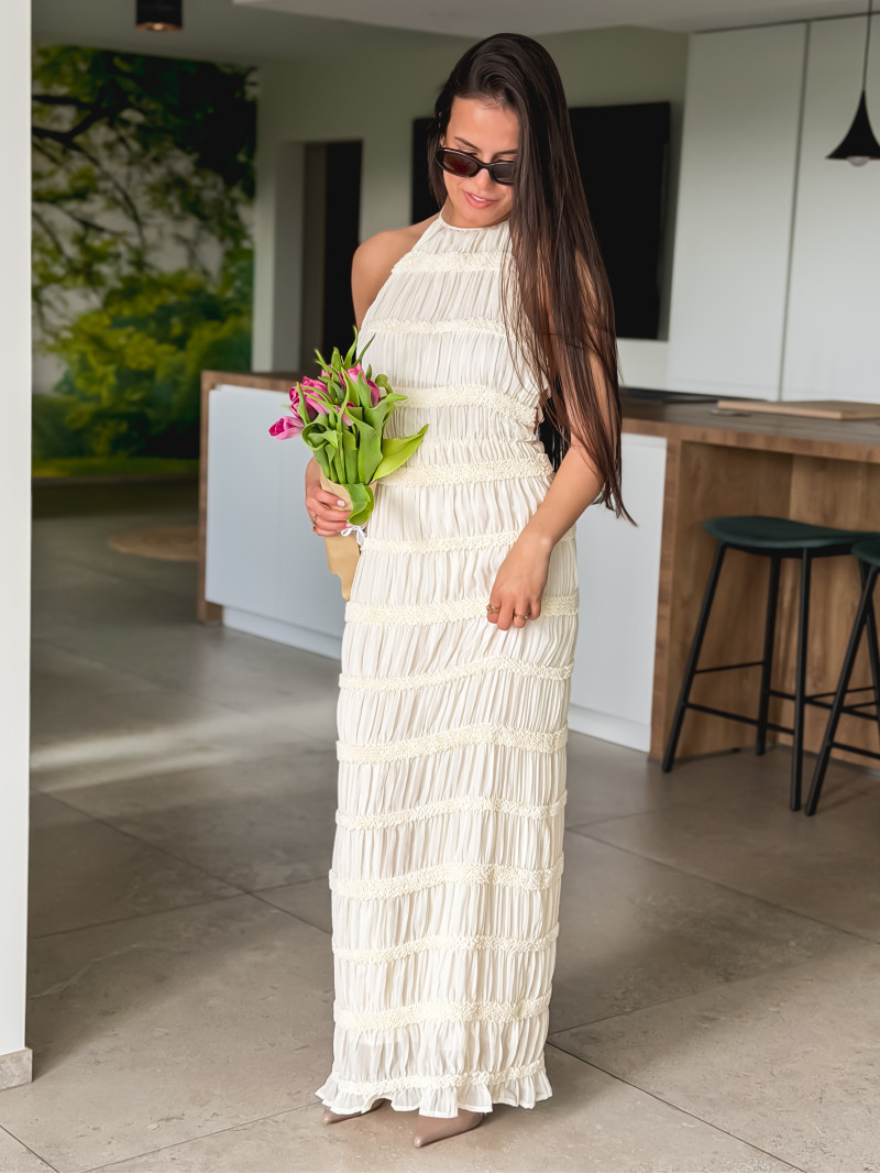 Robe longue Kelly - Crème