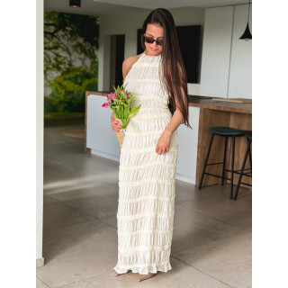 Robe longue Kelly - Crème