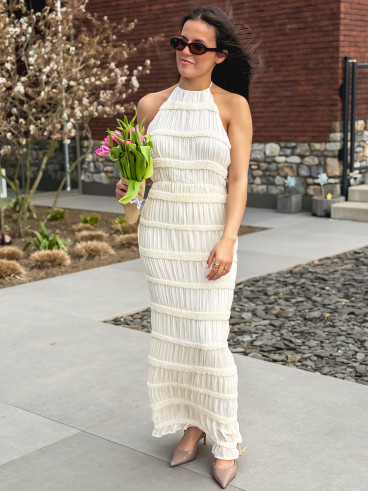 Robe longue Kelly - Crème