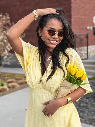 Robe longue Mayte - Jaune