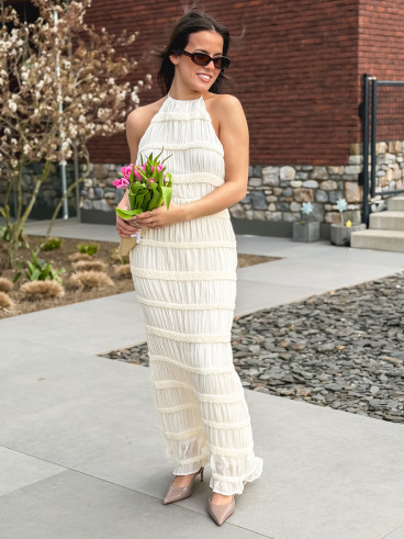 Robe longue Kelly - Crème