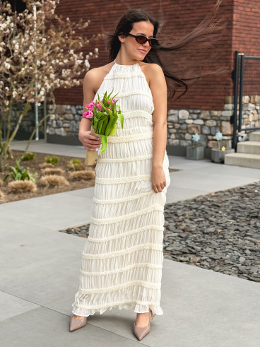 Robe longue Kelly - Crème