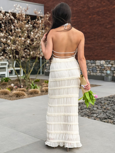 Robe longue Kelly - Crème