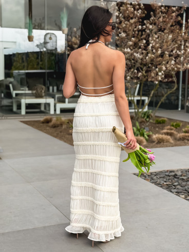 Robe longue Kelly - Crème