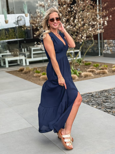 Robe longue Juana - Bleu marine Robe longue Juana - Bleu marine