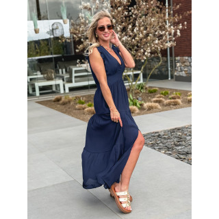 Robe longue Juana - Bleu marine