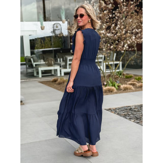 Robe longue Juana - Bleu marine